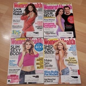 4 Women's Health 2011 issues with actresses on the covers. In great condition.